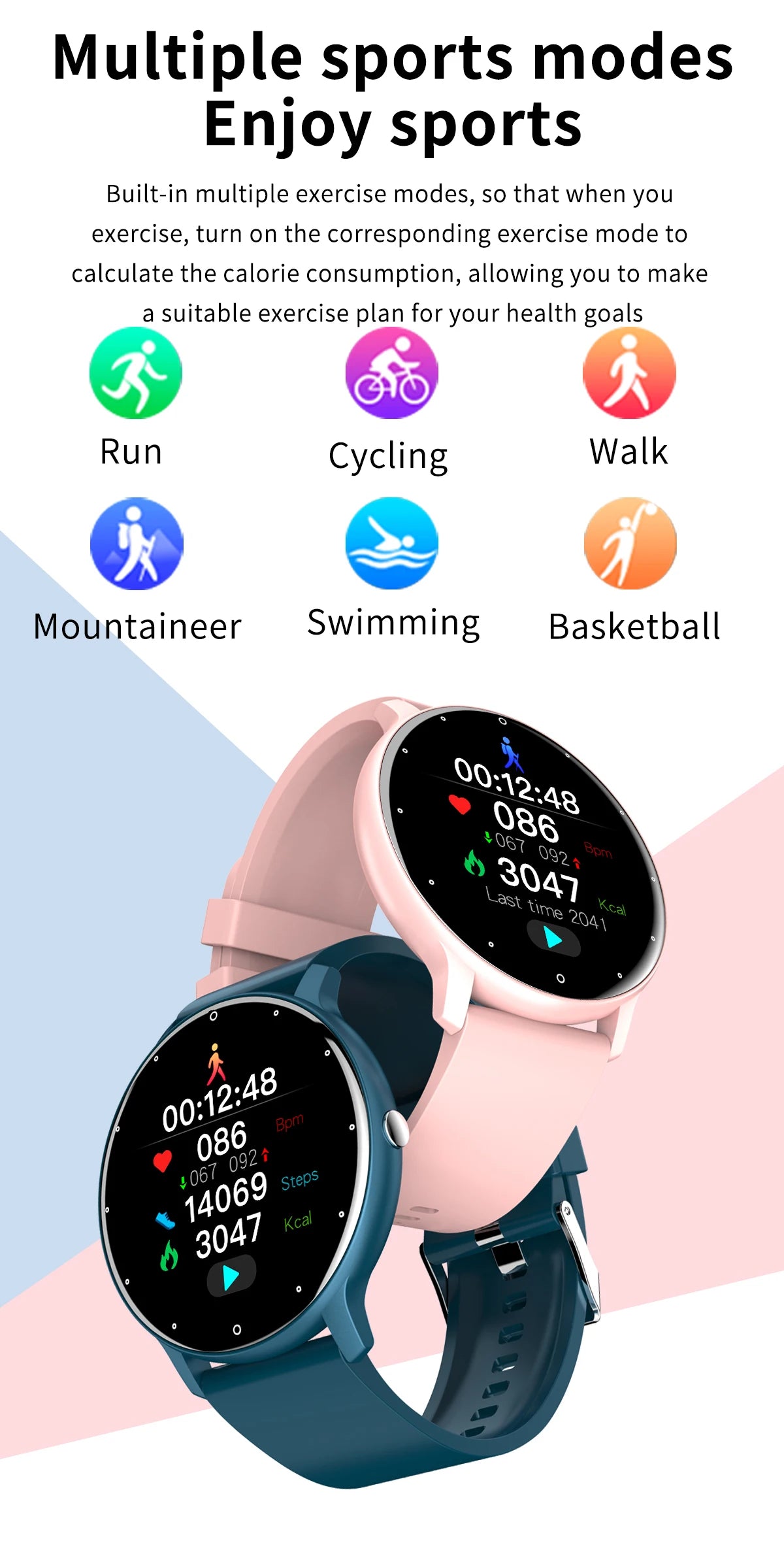 LIGE Smart Watch Sport Waterproof For Xiaomi Android IOS